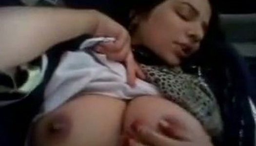 Bosomy sleepy beauty gets her shaved wet juicy pussy fingerfucked porn pics