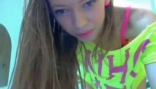 Hot light haired girlie flashes and tickles her pink soaking pussy porn pics