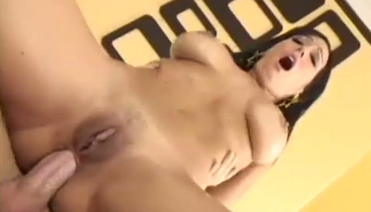 Well graced brunette babe with big boobs enjoyed hard anal sex with her buddy porn pics