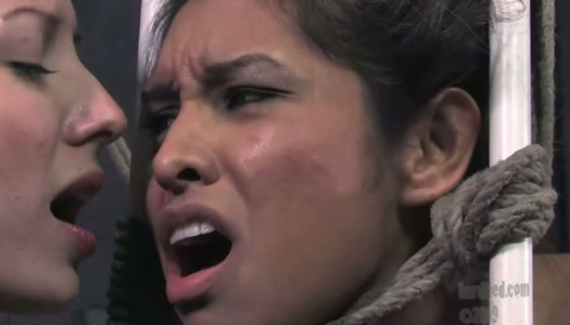 Leggy busty babe is punished by kinky mistress porn pics