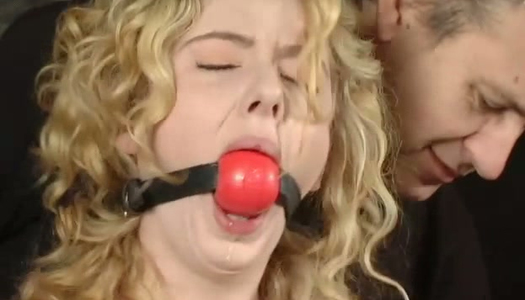 Beautiful curly blonde gets punished in the basement porn pics