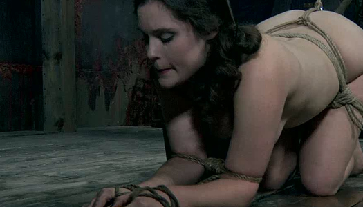 Sex-slave with butt plug is washing dirty floor porn pics