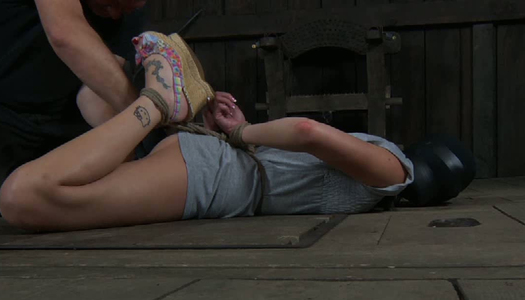 Dude wearing gloves fucks chick with long sticks and examines twat porn pics