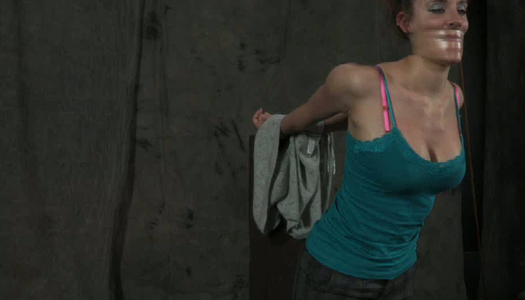 Pervert makes use of scotch tape to punish tied up sex slave porn pics