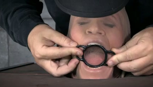 Dude finger fucks very wet cunt of tied up sex-slave porn pics