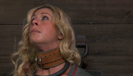 Crazy face fuck for tied up blond whore porn pics