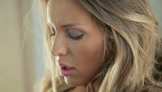 Fair haired horny sweetie adores masturbating sitting on the chair porn pics