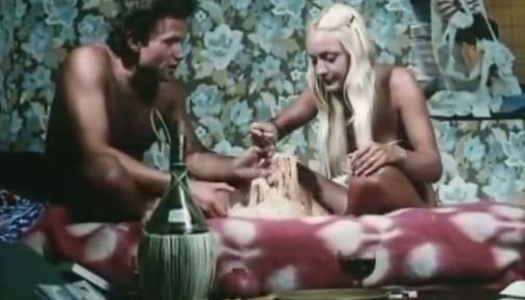 Kinky classic vintage blondie gets poked doggy and gives handjob porn pics