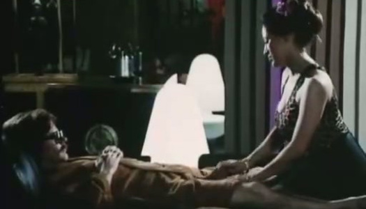 Classic whores Cathy Stewart, Diane Dubois give blowjob in retro sex video porn pics