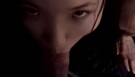 Bondaged Asian bitch blows sweet cock of her man ardently porn pics