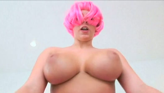 Sexy bombshell in pink wig Gianna Michaels rides fresh dick face to face porn pics