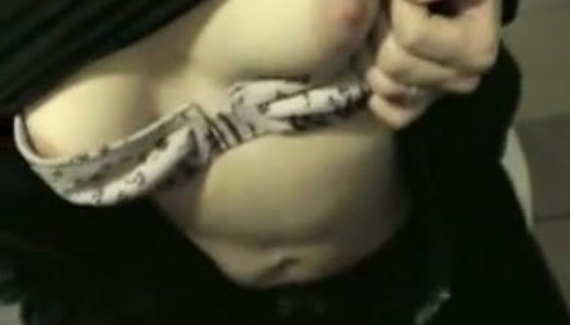 Ugly amateur slut stroking hard dick in the toilet porn pics