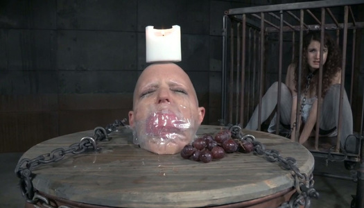 This curly haired hoe is more than happy to be a spectator in this BDSM scene porn pics