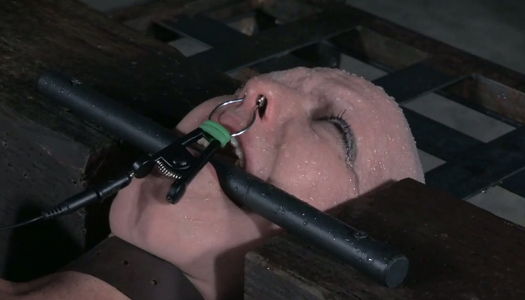 Bald nasty slut Adupree had disgusting BDSM session with her man porn pics