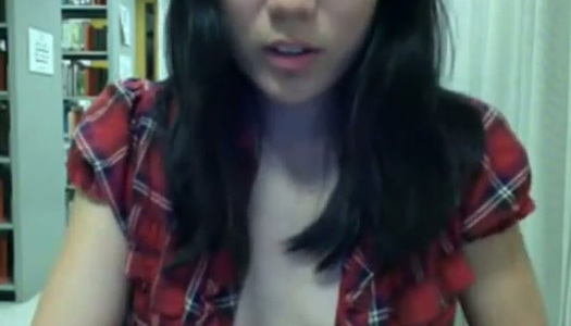 Charming Asian amateur girl flashes her titties on webcam porn pics