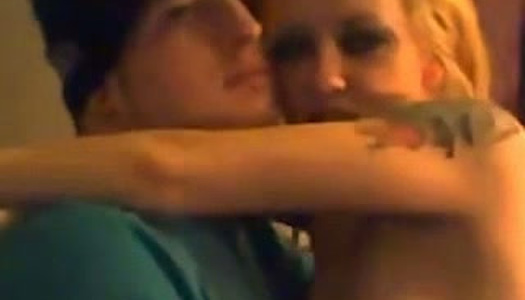 Blonde emo GF sucking hard cock balls deep in amateur sextape porn pics