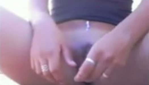 Small tittied amateur chick fingering her punani outdoor porn pics