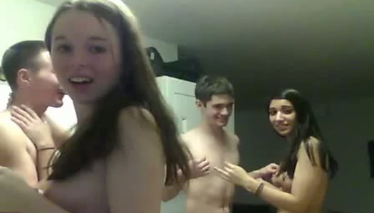 Three sexy coeds proudly display their awesome blowjob skills on cam porn pics