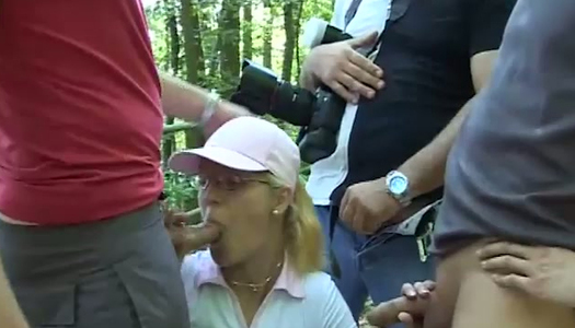 Slender nerdy blondie in cap enjoys MMMF 4some and get her bald cunt fucked porn pics