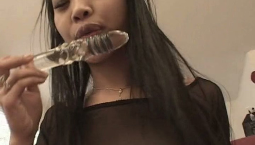 Asian hussy fucks herself with a glass dildo and then wants a real thing porn pics