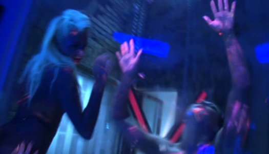 Ivana Sugar and Omar Galanti is having sex after neon party porn pics