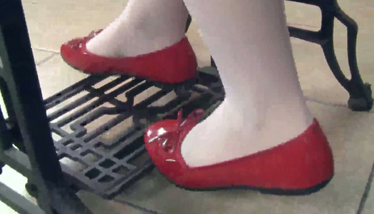 Fresh sweetheart Petra in red shoes and white stockings porn pics