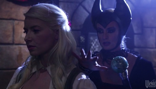 Sweet angel Anikka Albrite licks pussy of cruel bitch Maleficent porn pics