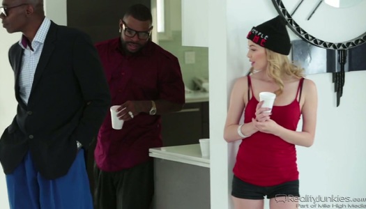 Furious black guys fuck Angel Smalls vigorously porn pics