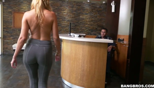 Mega busty milf Jazmyn is having wild sex with security guy porn pics