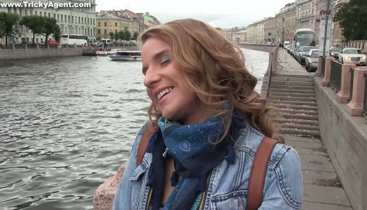 Small tittied chick Valerie is picked up and fucked by Tricky Angel porn pics