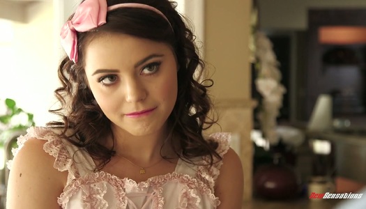 Cute doll Kylie Quinn pleases dick with her feet and takes cum on her face porn pics