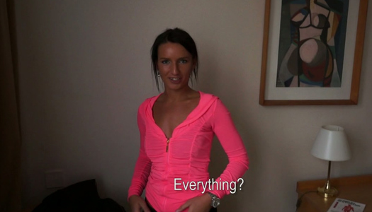 Curvaceous brunette chick Martina gets fucked doggystyle on POV video porn pics