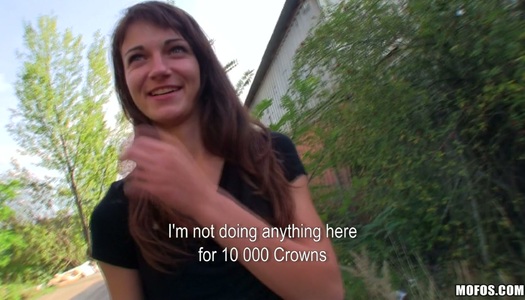 Vilage slut Aimee Ryan sucks thick throbbing rod for money porn pics