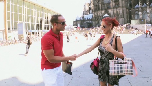 Kinky dude Ethan Schmitt picks up whorish red head and drills her furiously porn pics