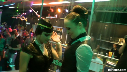 Trashy looking chick Naomi Nevena is fucked at the party porn pics