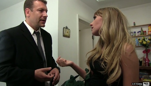 Naughty blonde Harley Jade takes sperm on her beautiful face porn pics