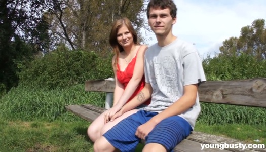 Pretty hot busty chick Charlotte F is having crazy outdoor sex porn pics