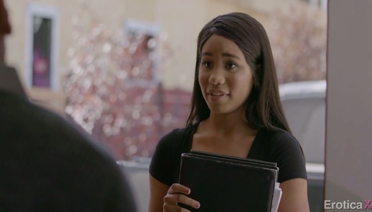 Yummy babe Jenna Foxx is fucked by one horny dude with a big dong porn pics