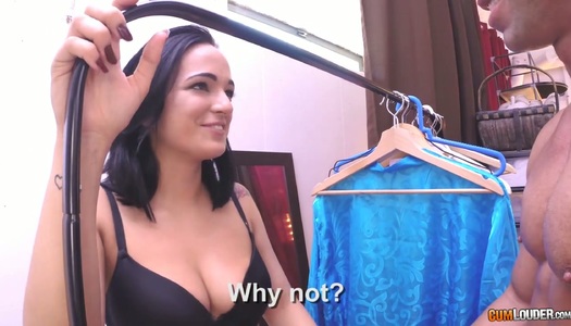 Slutty chick Claudia Bavel enjoys having furious sex with one muscled guy porn pics