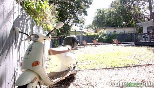 Curly bitch Kendall Woods enjoys eating dick before steamy sex fun porn pics