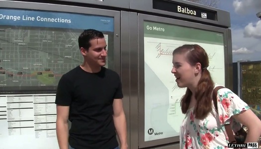 Pigtailed teen Jessie Parker is fucked by one stranger dude porn pics