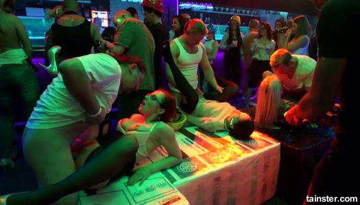 Crazy bitches suck and ride hard dicks at the party porn pics