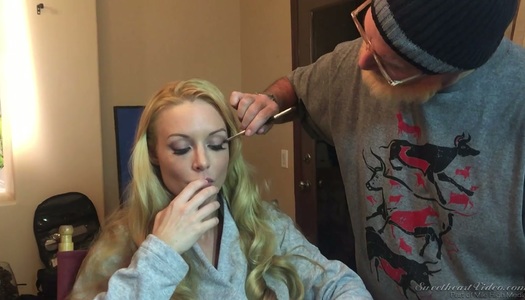 Stunning hottie Lily Cade gives an interview after passionate lesbian scene porn pics