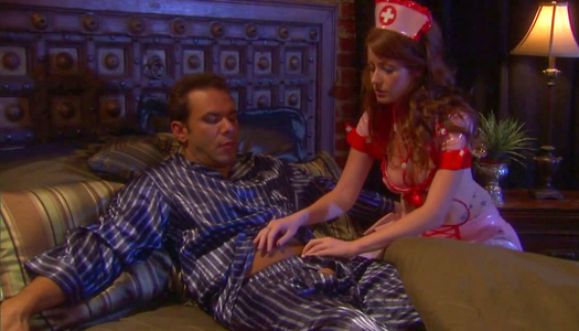 Awesome and slutty babe Nikki Rhodes loves role plays porn pics