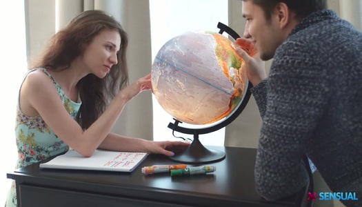 Sensual babe Nelya is riding her boyfriend after a steamy cock sucking porn pics