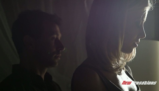 Slim blonde Haley Reed rides dick reverse and takes cumshots in her opened mouth porn pics