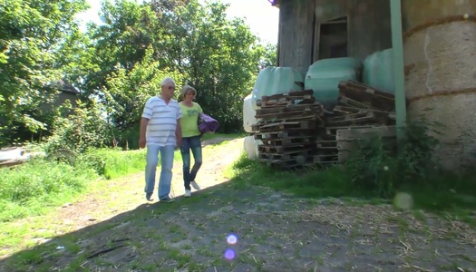 Old village whore Avdotya is having dirty sex in the hay porn pics