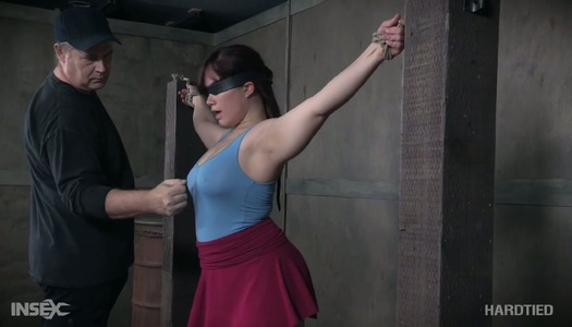 Chubby busty and big bottomed chick Tegan Trex gets punished in the BDSM room porn pics