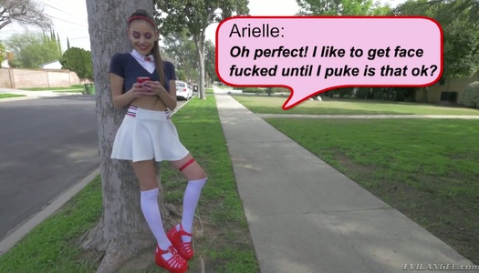 Chick from hookups site Arielle Faye gives a rimjob and sucks cock deepthroat porn pics