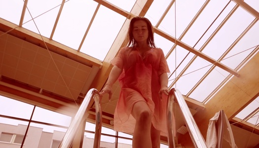 Pretty hot swimming babe Deniska gets naked under the water porn pics